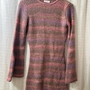 Pink Lily Multicolor Striped Women's Sweater